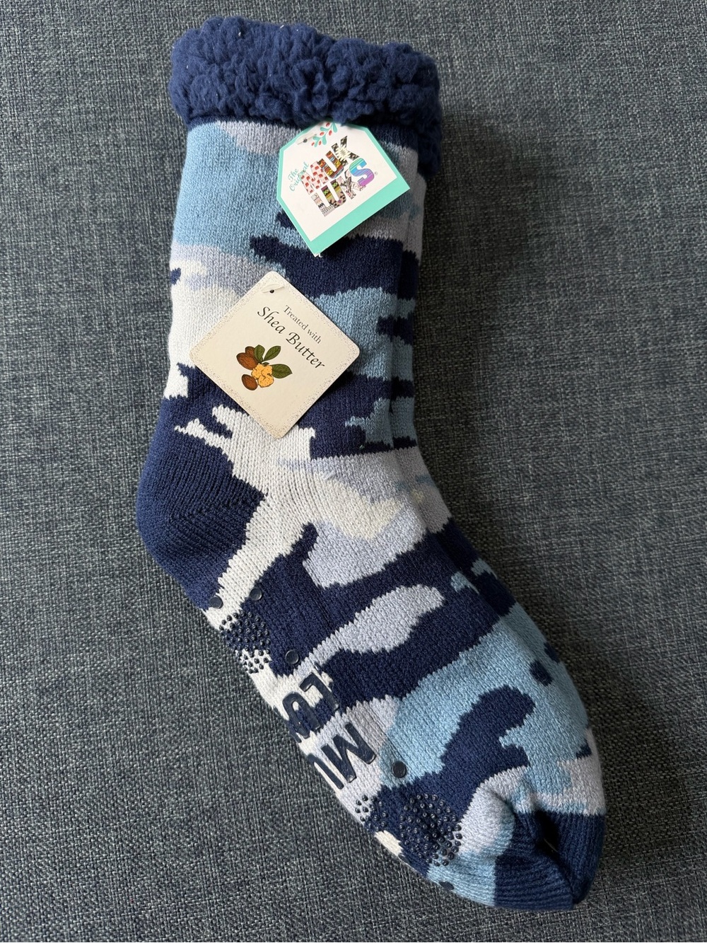 NWT MUK LUKS Camouflage Fleece-Lined Crew Socks